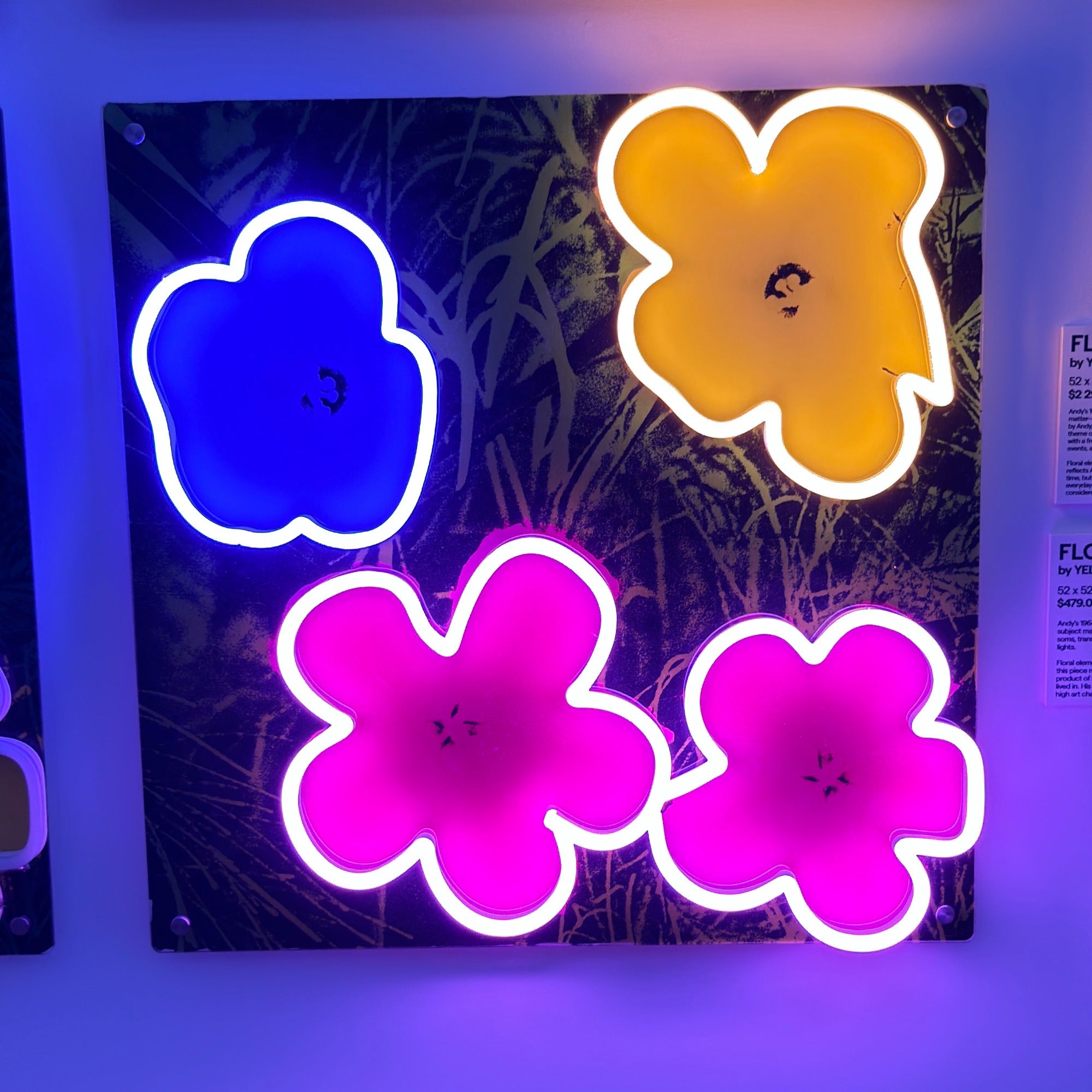 Flowers Deluxe by Andy Warhol - LED neon sign - YELLOWPOP UK