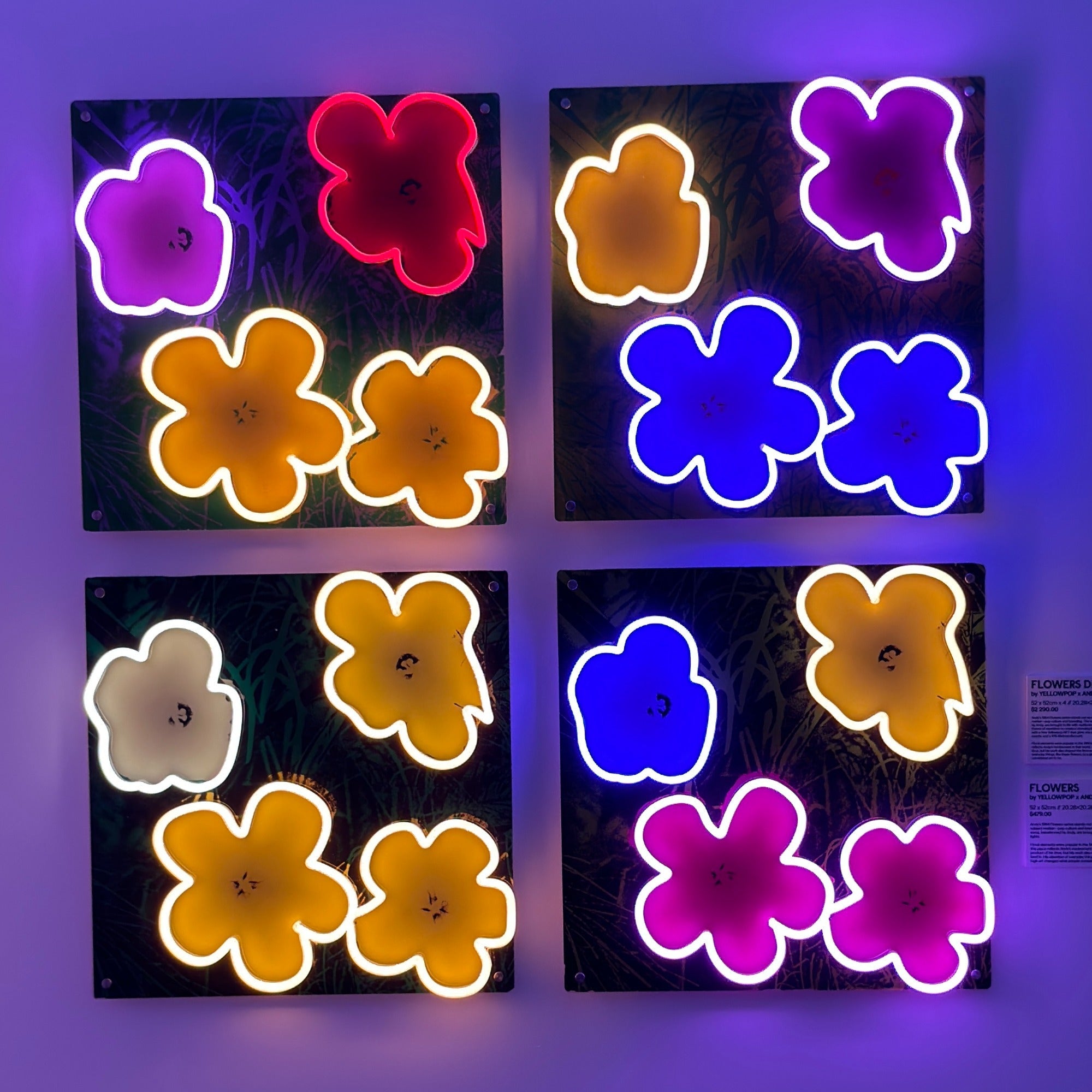 Flowers Deluxe by Andy Warhol - LED neon sign - YELLOWPOP UK