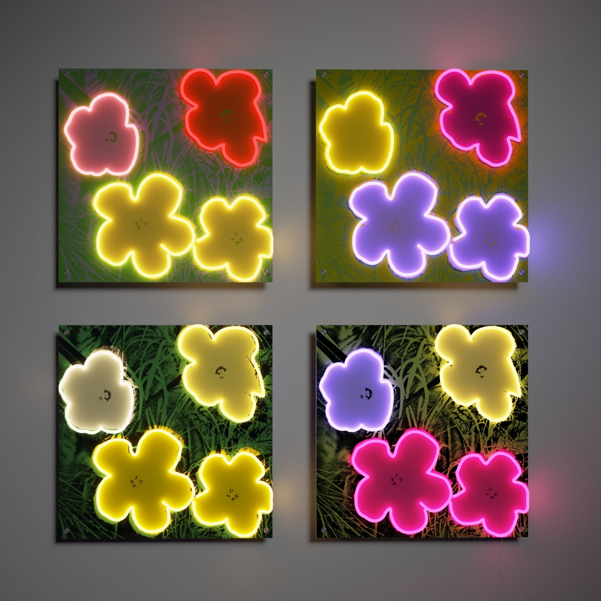 Flowers Deluxe by Andy Warhol - LED neon sign - YELLOWPOP UK