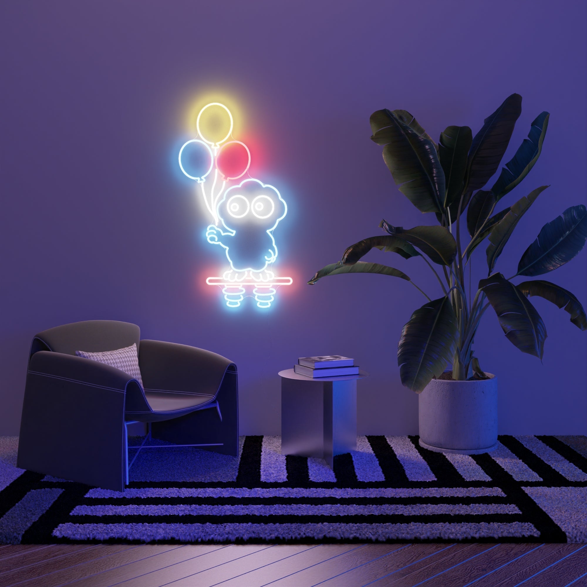 Flying Scoop by Raider, LED neon sign - YELLOWPOP UK