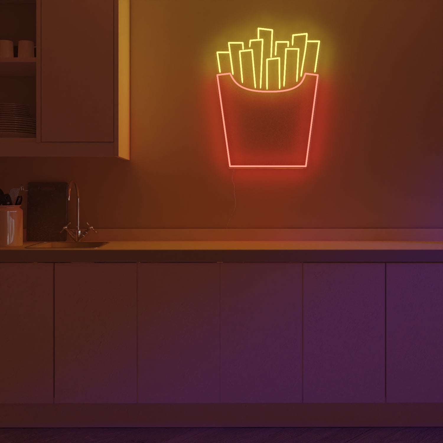 Fries - LED neon sign - YELLOWPOP UK