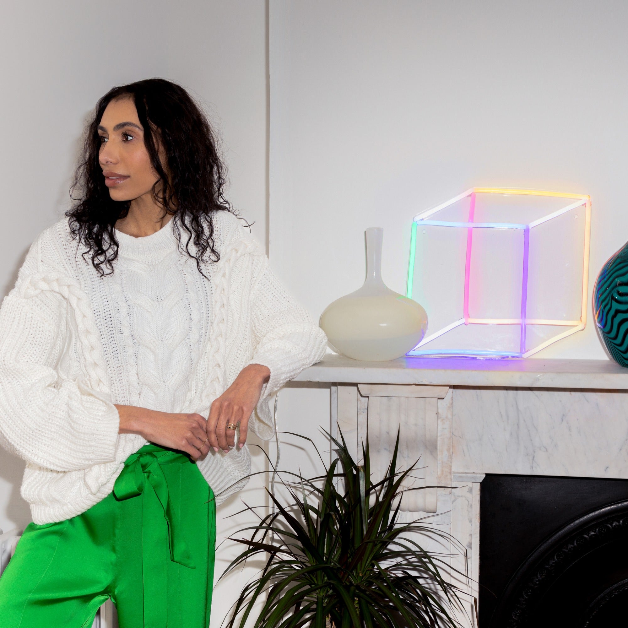 Geometric Cube, LED Neon Sign - YELLOWPOP UK