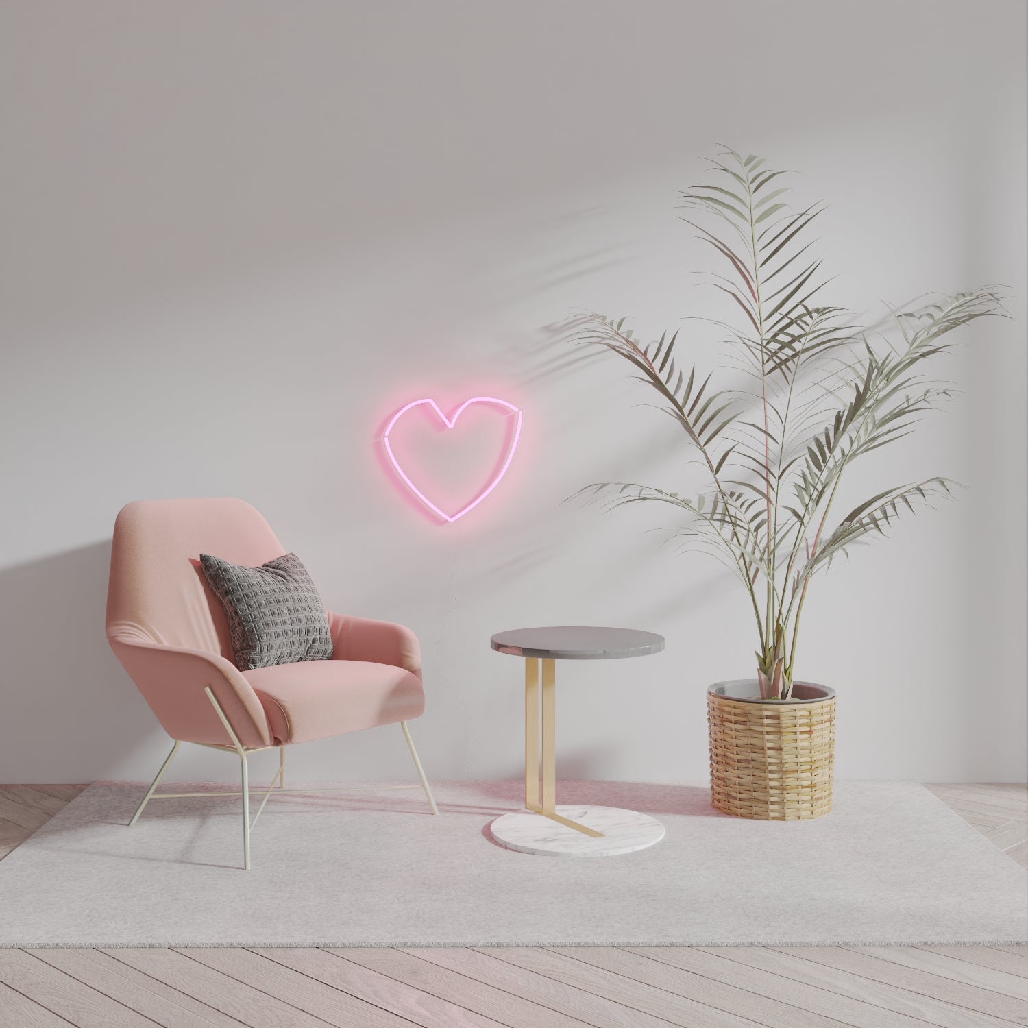 Geometric Heart, LED neon sign - YELLOWPOP UK