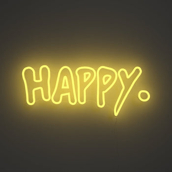 Happy by Gregory Siff, LED Neon Sign - YELLOWPOP UK