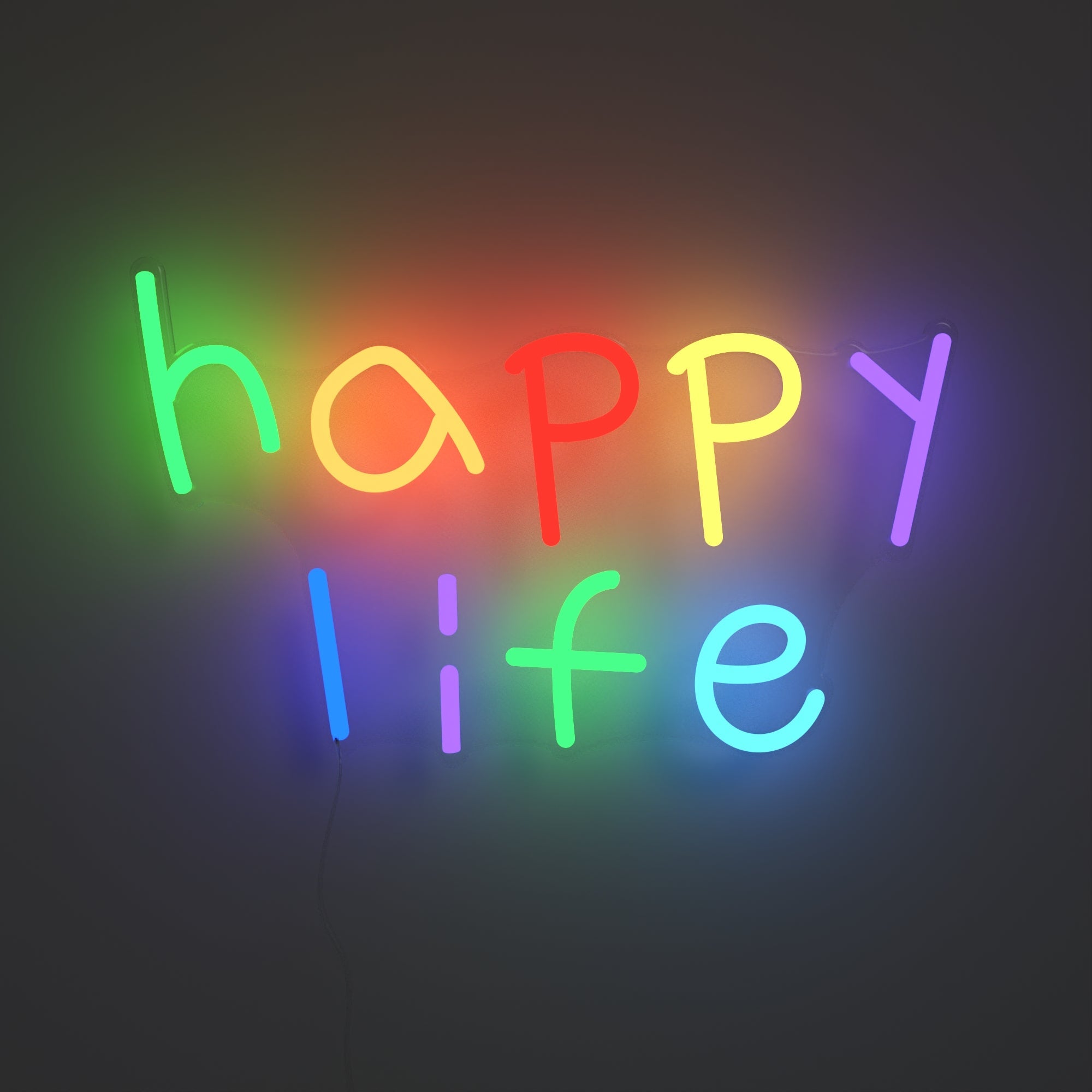 Happy Life - LED neon sign - YELLOWPOP UK