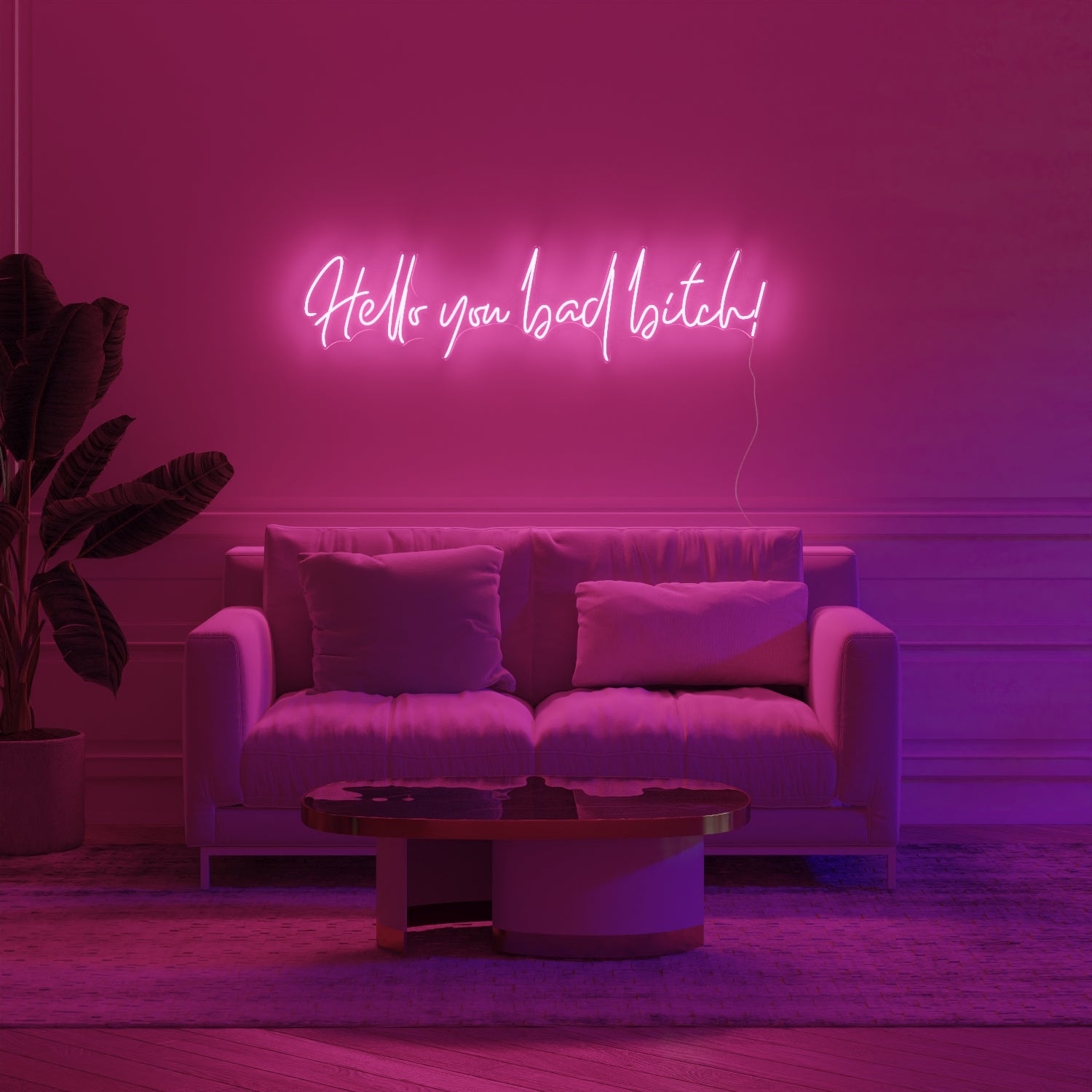 Hello you bad bitch! by Zoe Roe, LED neon sign - YELLOWPOP UK