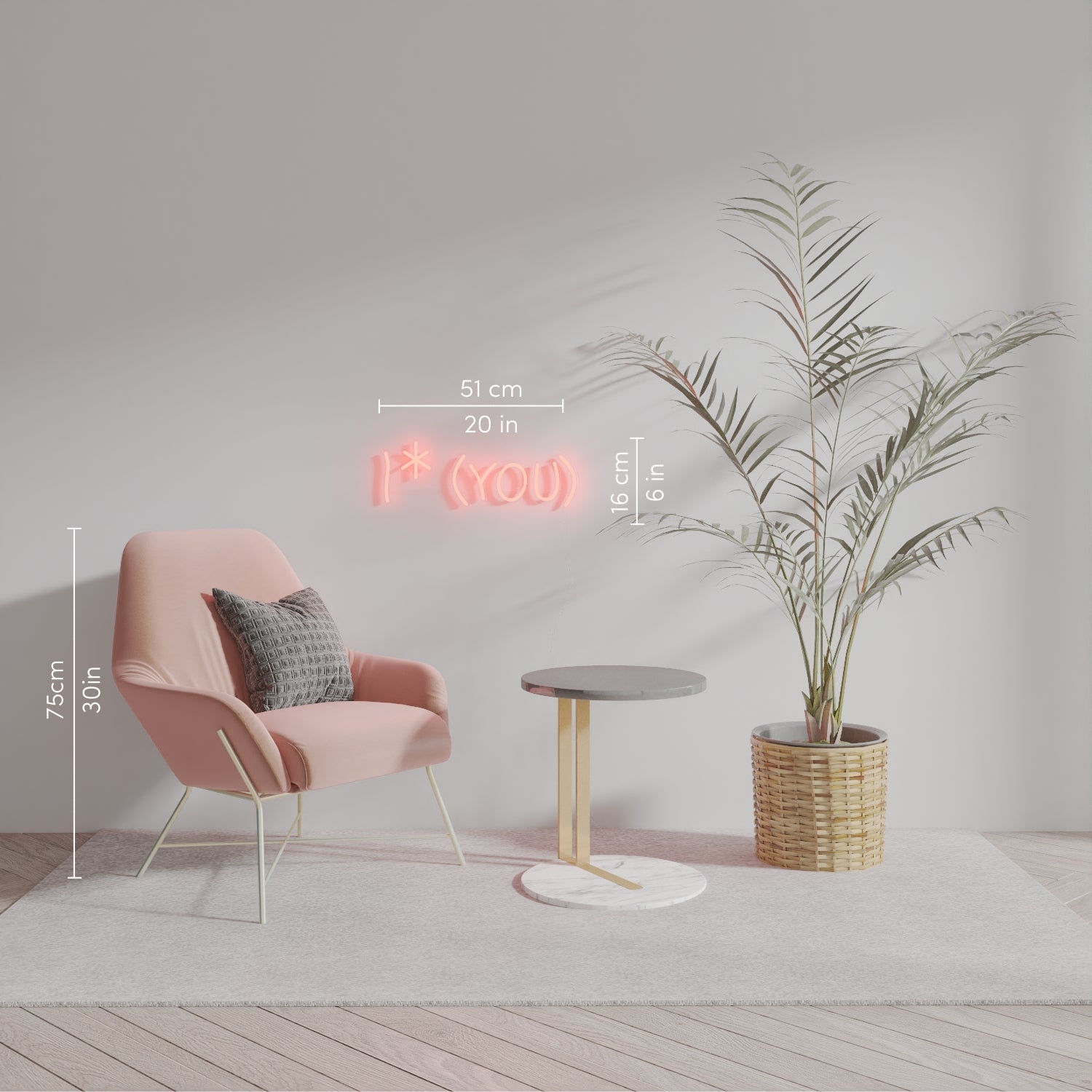 I * You, LED neon sign - YELLOWPOP UK