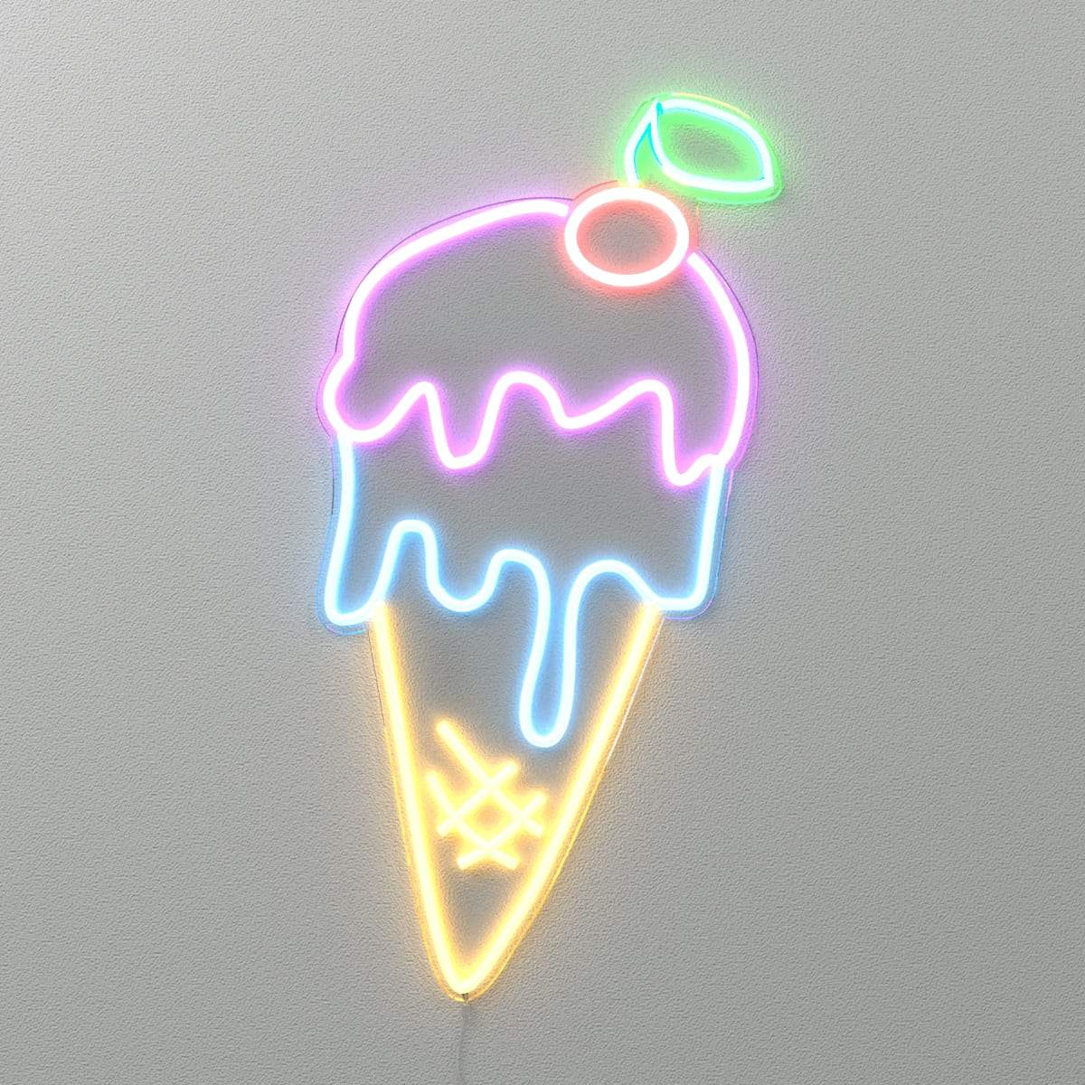 Ice Cream, man by Kelly Dabbah - LED Neon Sign - YELLOWPOP UK