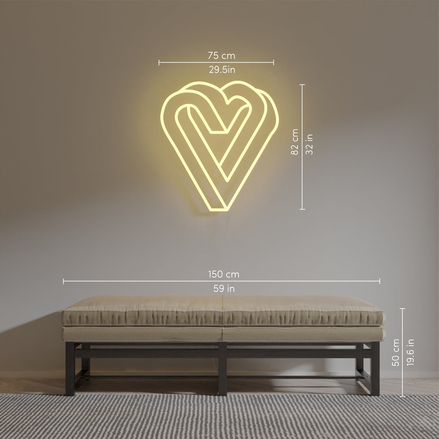 Infinity Heart - LED neon sign - YELLOWPOP UK