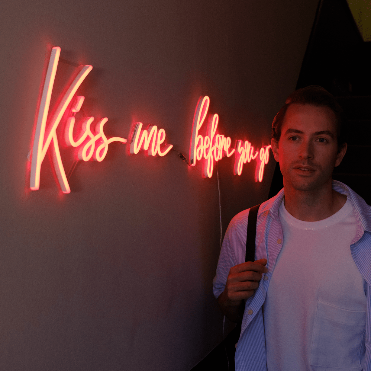 Kiss me before you go - LED neon sign - YELLOWPOP UK