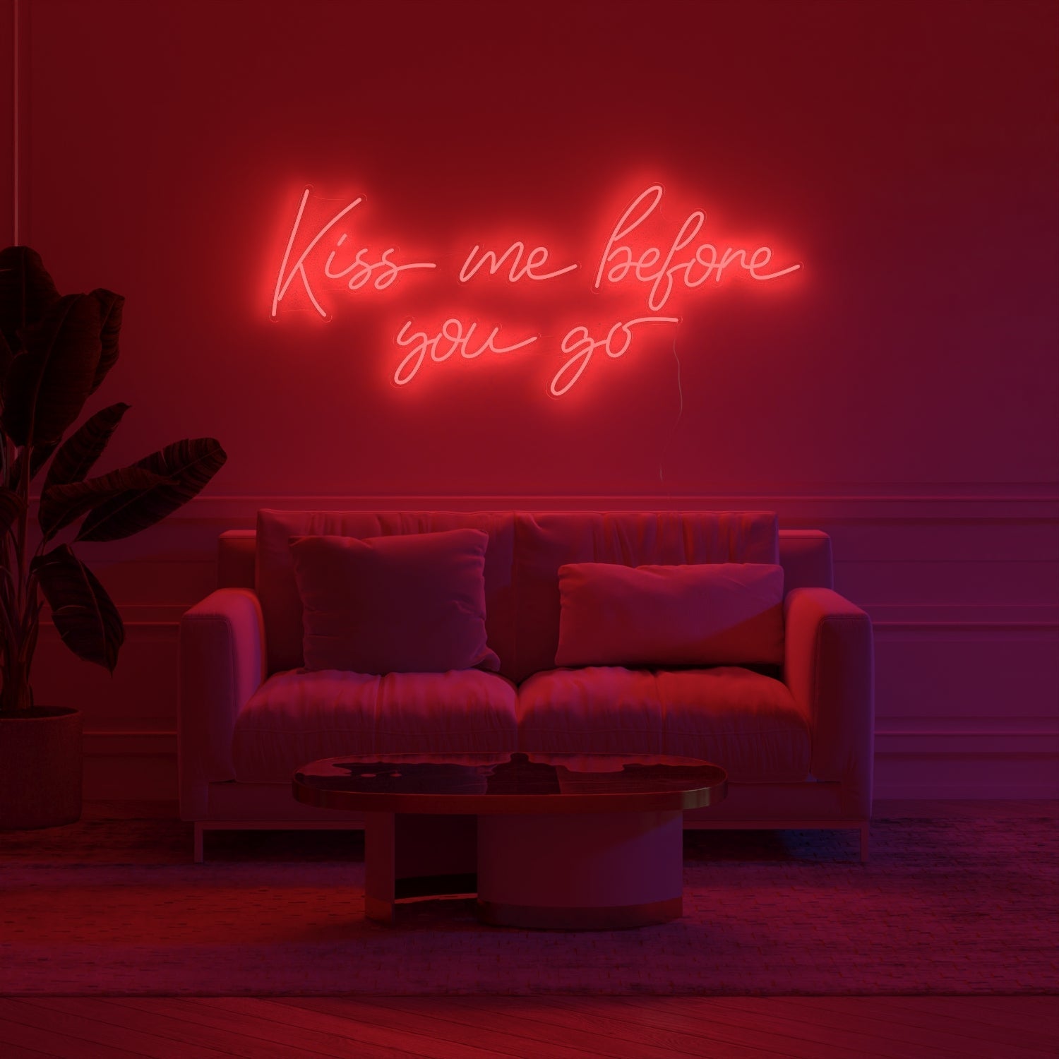 Kiss me before you go - LED neon sign - YELLOWPOP UK
