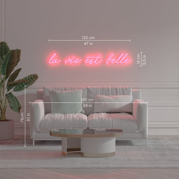 La vie est belle by Melissa - LED Neon Sign - YELLOWPOP UK