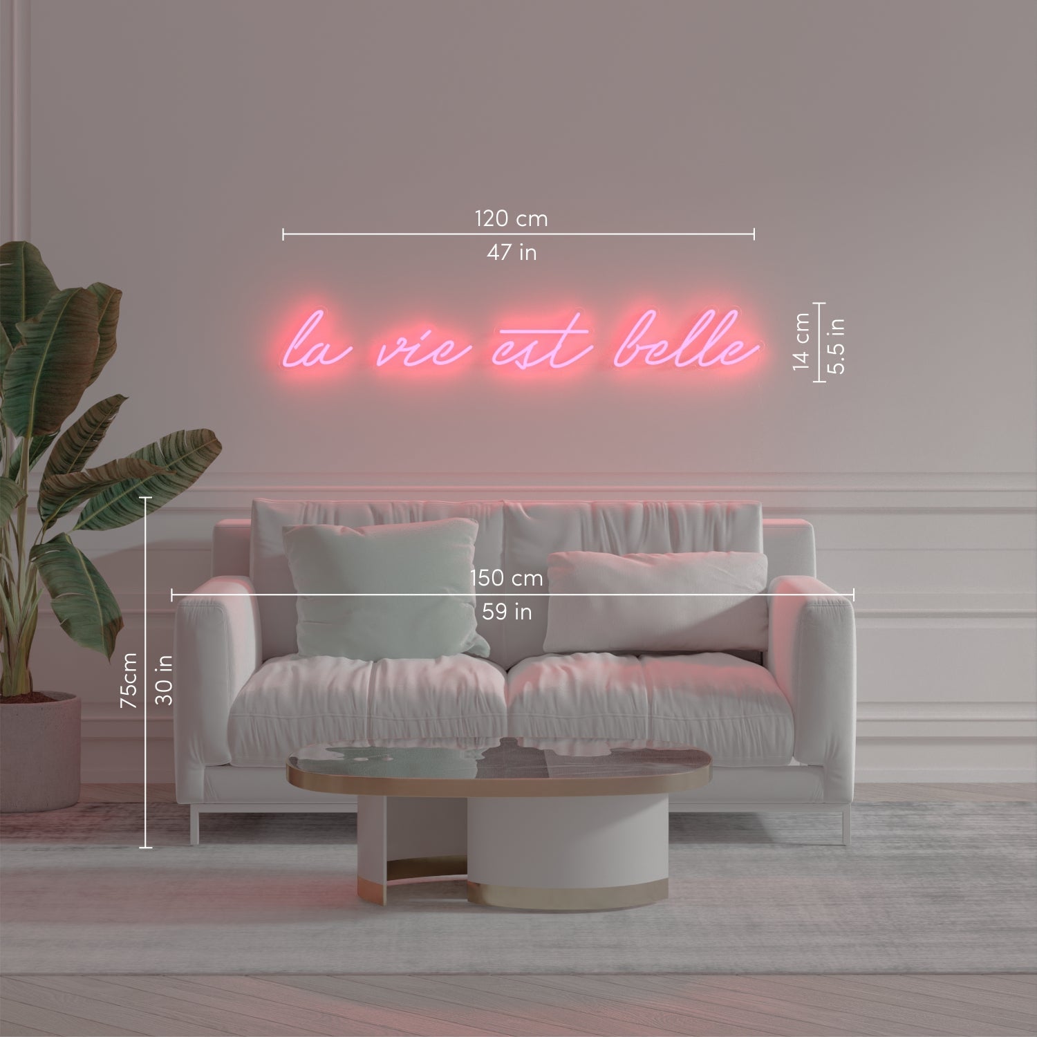 La vie est belle by Melissa - LED Neon Sign - YELLOWPOP UK