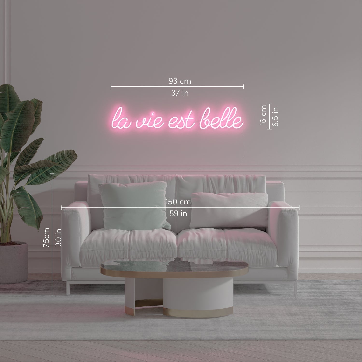 La vie est belle - LED neon sign - YELLOWPOP UK