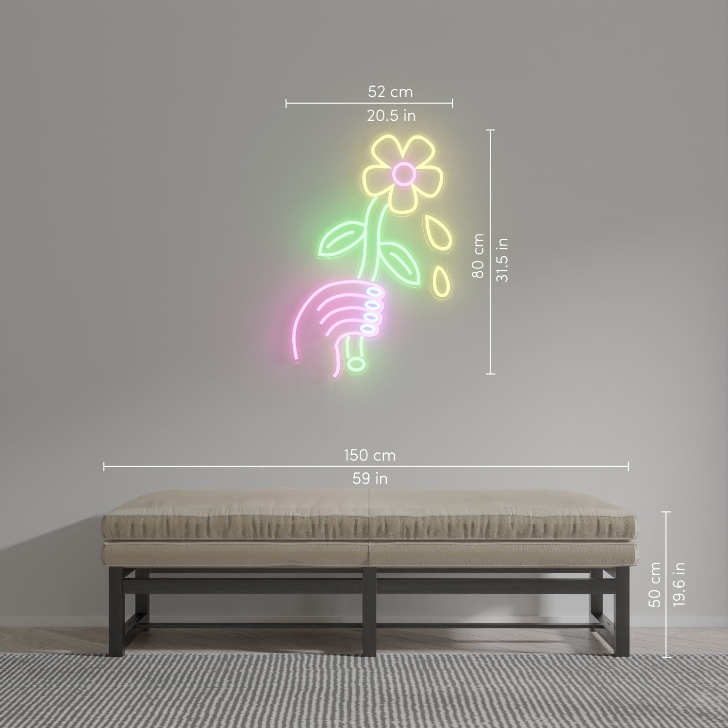 Lazy Daisy by Emily Eldridge - LED Neon Sign - YELLOWPOP UK
