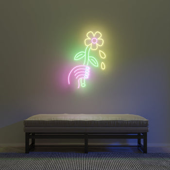 Lazy Daisy by Emily Eldridge - LED Neon Sign - YELLOWPOP UK