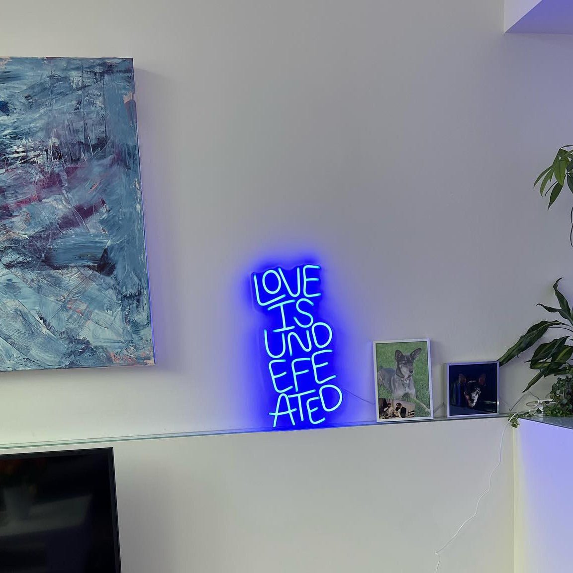 Love is Undefeated by Timothy Goodman, LED neon sign - YELLOWPOP UK