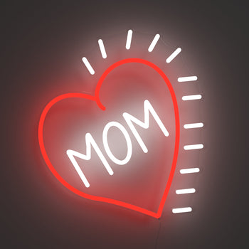 Love Mom Heart - LED neon sign - YELLOWPOP UK