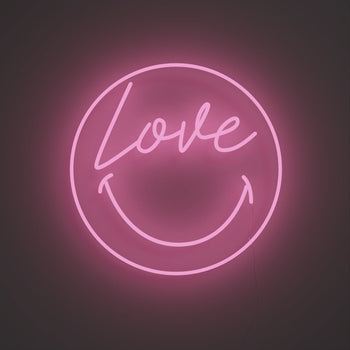 Love Smiley by Smiley®, LED neon sign - YELLOWPOP UK