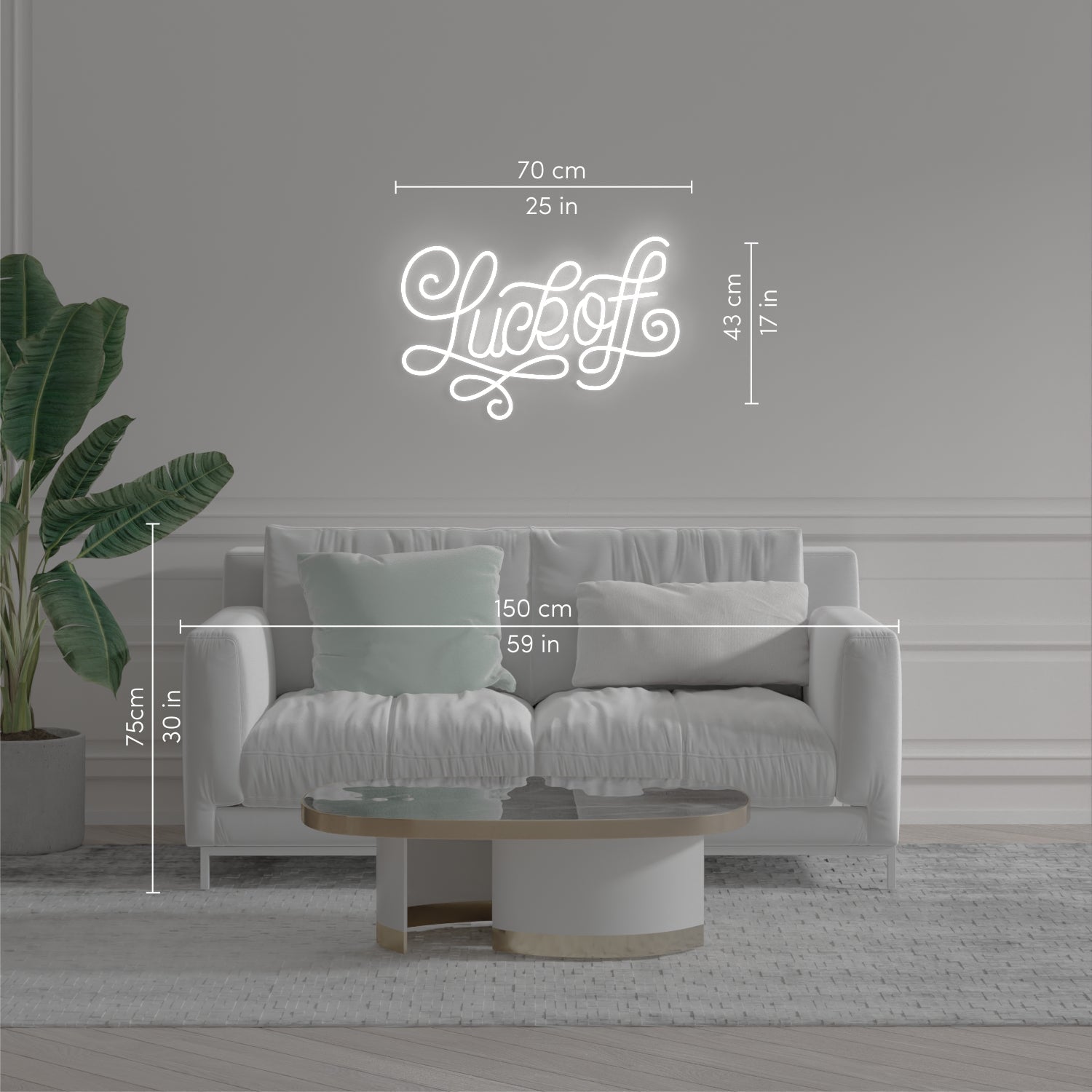 Luck Off by Joanna Behar - LED Neon Sign - YELLOWPOP UK