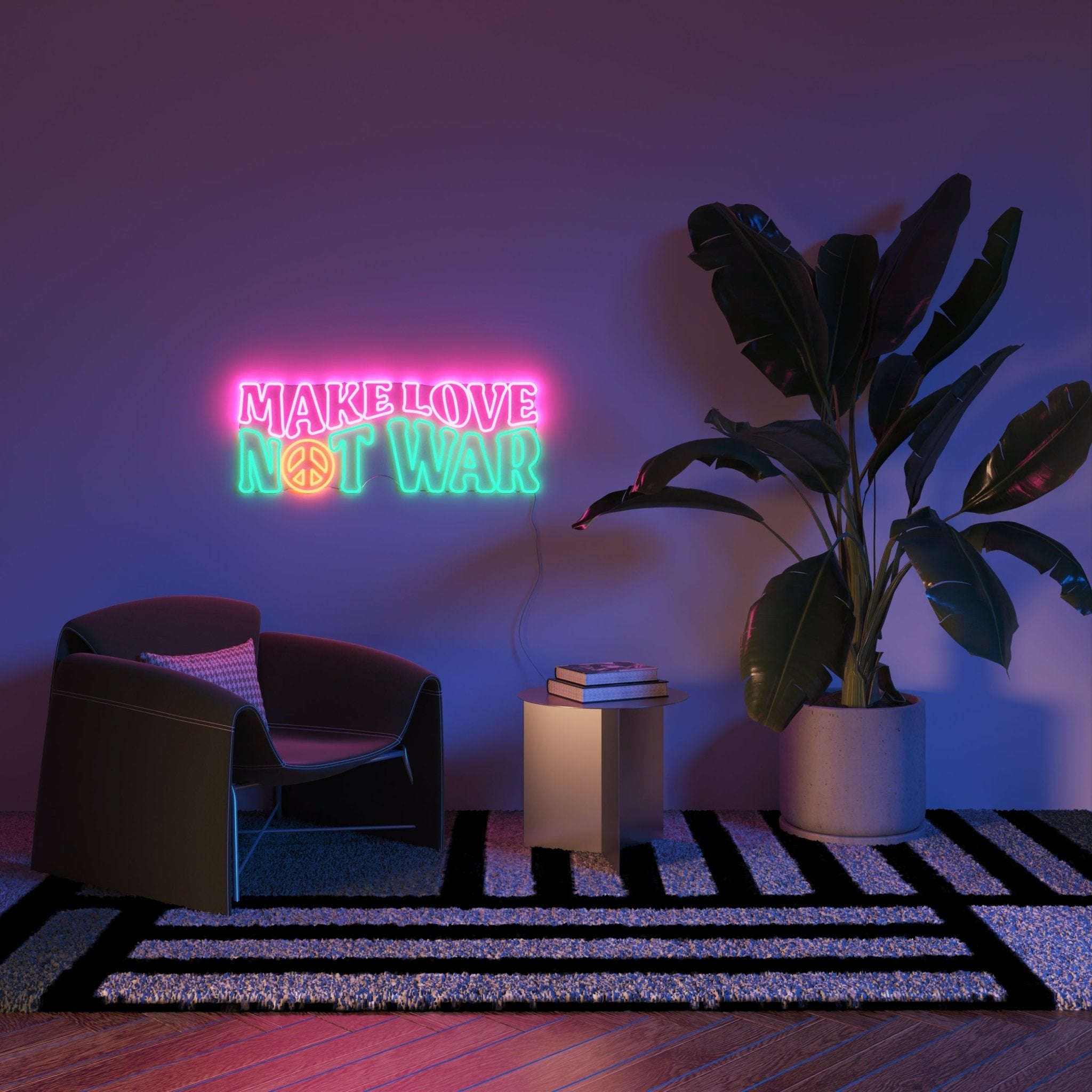 Make Love Not War, LED neon sign - YELLOWPOP UK