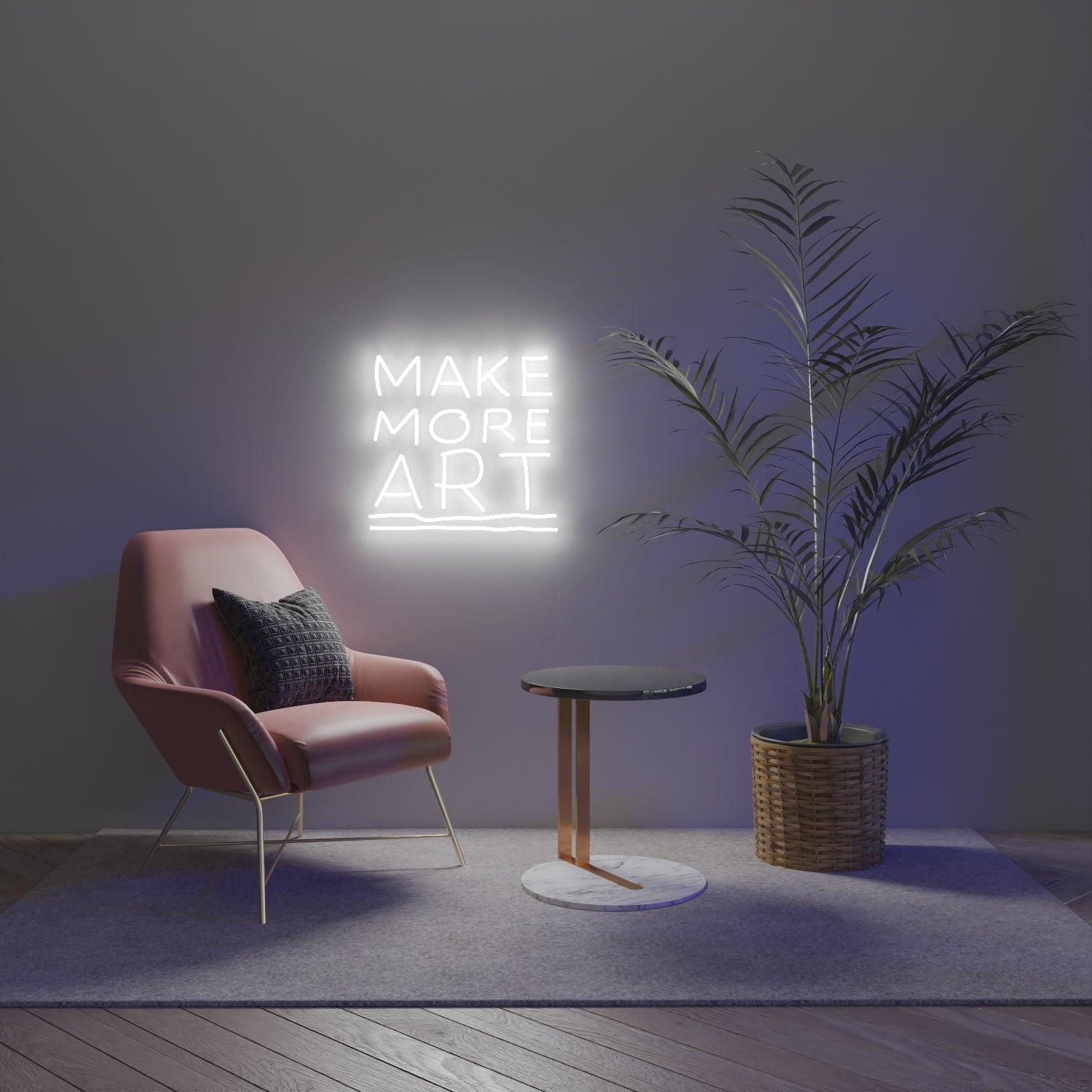 Make More Art, LED neon sign - YELLOWPOP UK