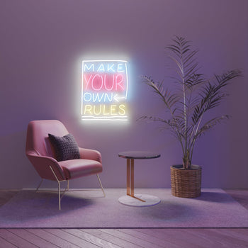 Make your Own Rules, LED neon sign - YELLOWPOP UK