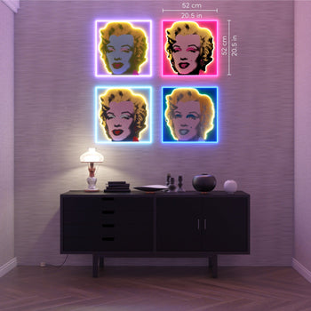 Marilyn Deluxe by Andy Warhol - LED neon sign - YELLOWPOP UK