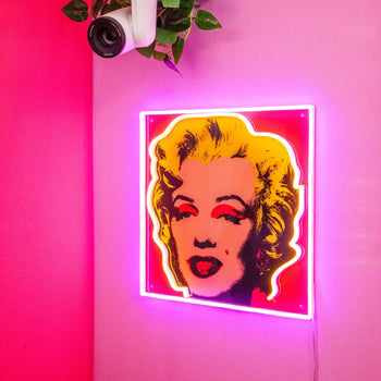 Marilyn Monroe Small by Andy Warhol - LED neon sign - YELLOWPOP UK
