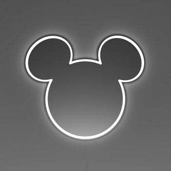 Mickey Silver Mirror by Yellowpop, LED neon sign - YELLOWPOP UK