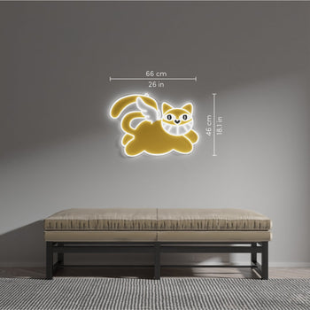 Monsieur Chat, LED neon sign - YELLOWPOP UK