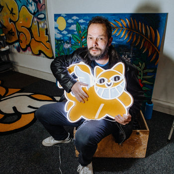 Monsieur Chat, LED neon sign - YELLOWPOP UK