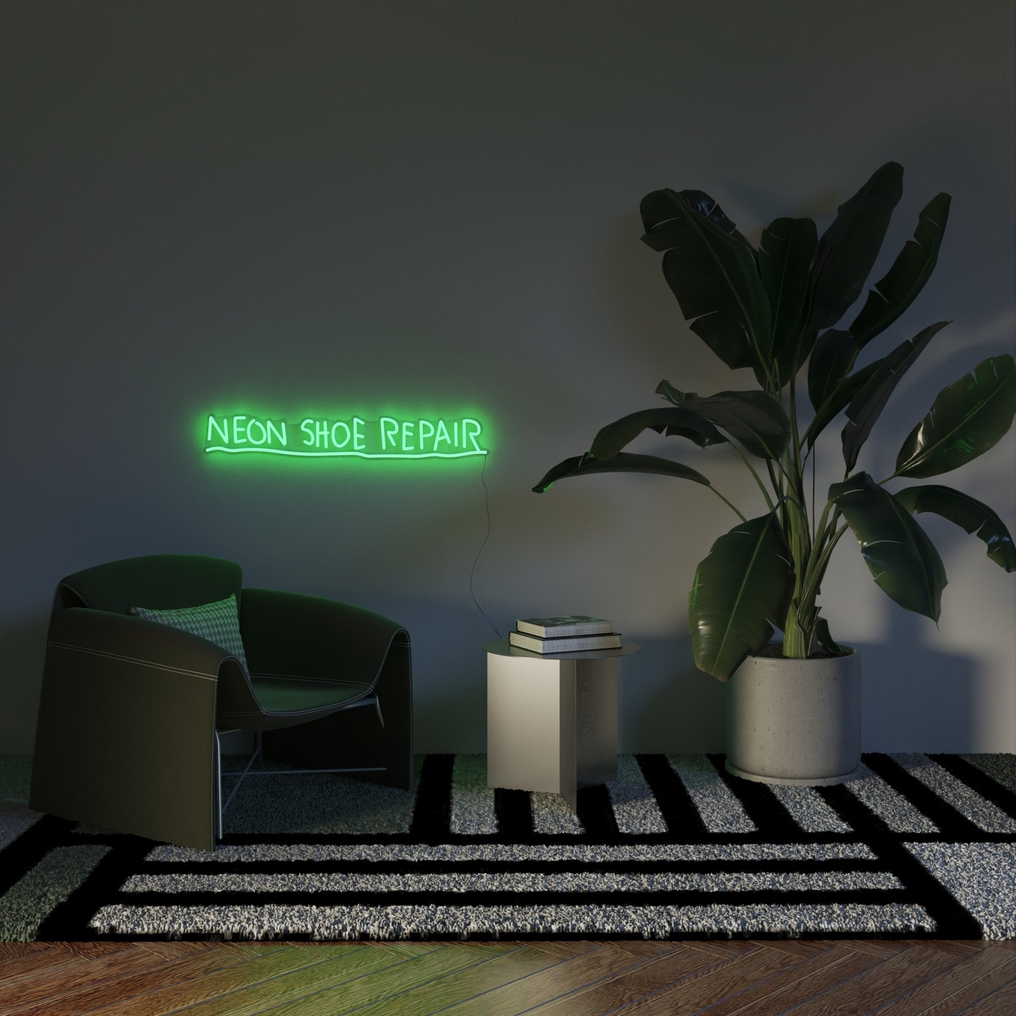 Neon Shoe Repair YP x Jean Michel Basquiat, LED neon sign - YELLOWPOP UK