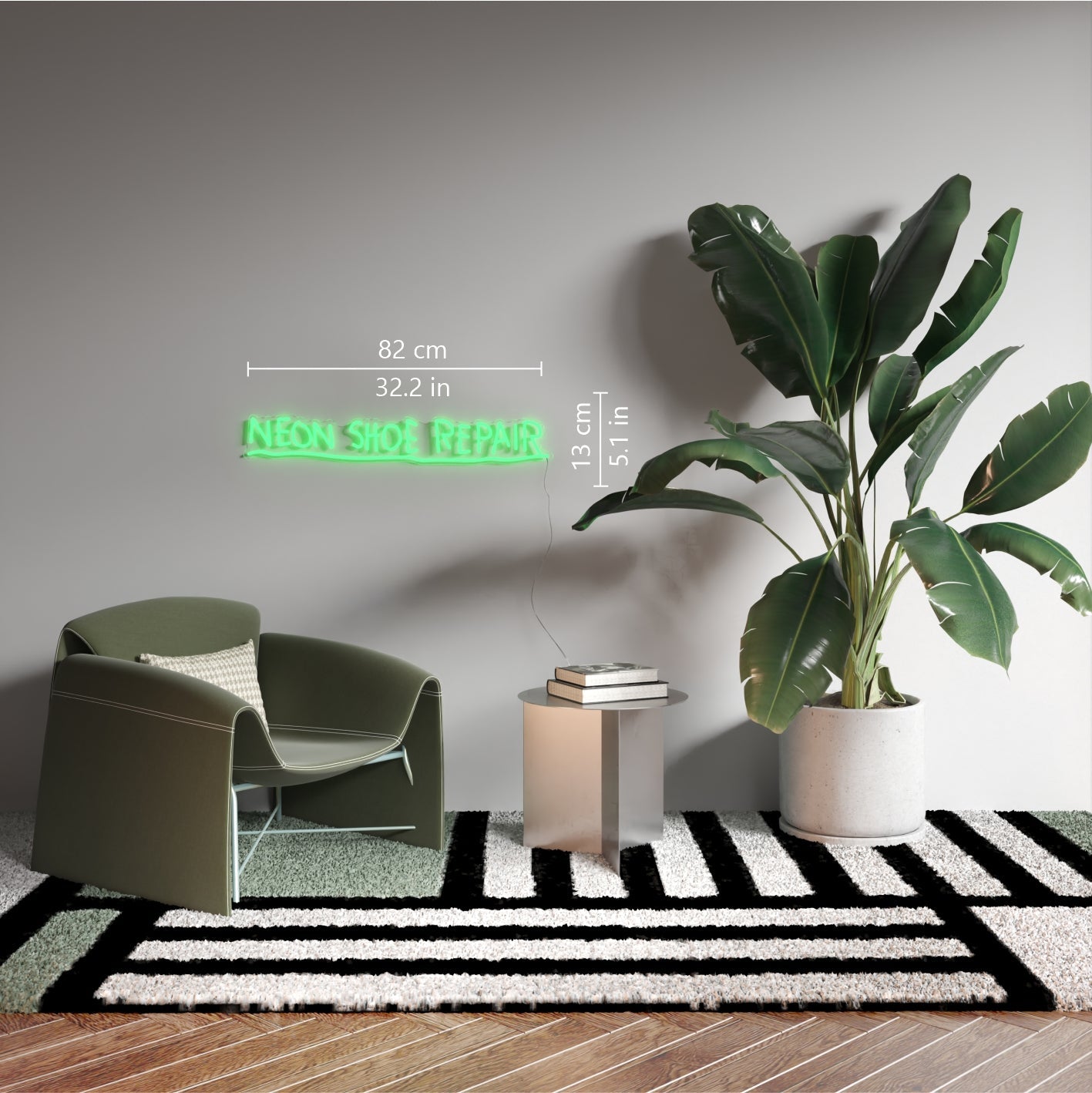 Neon Shoe Repair YP x Jean Michel Basquiat, LED neon sign - YELLOWPOP UK