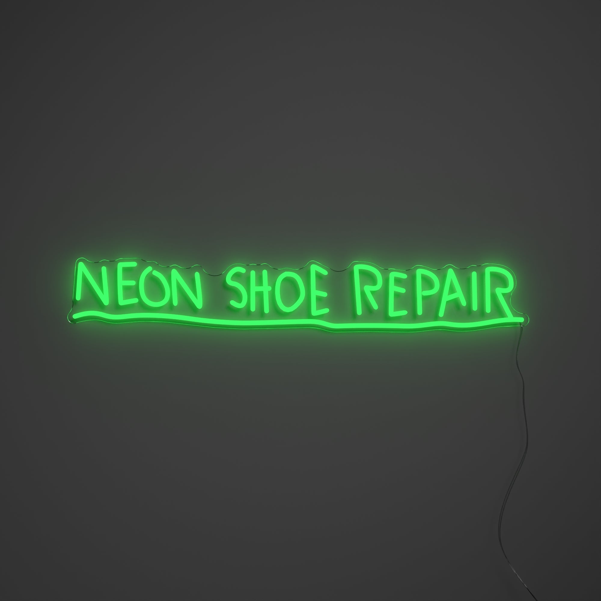 Neon Shoe Repair YP x Jean Michel Basquiat, LED neon sign - YELLOWPOP UK