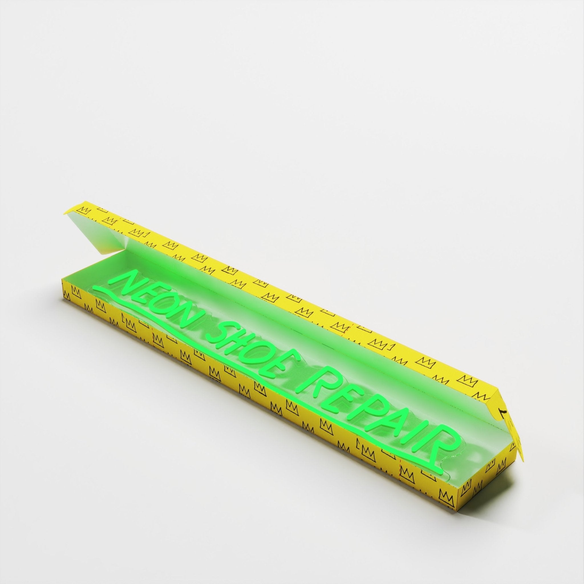 Neon Shoe Repair YP x Jean Michel Basquiat, LED neon sign - YELLOWPOP UK