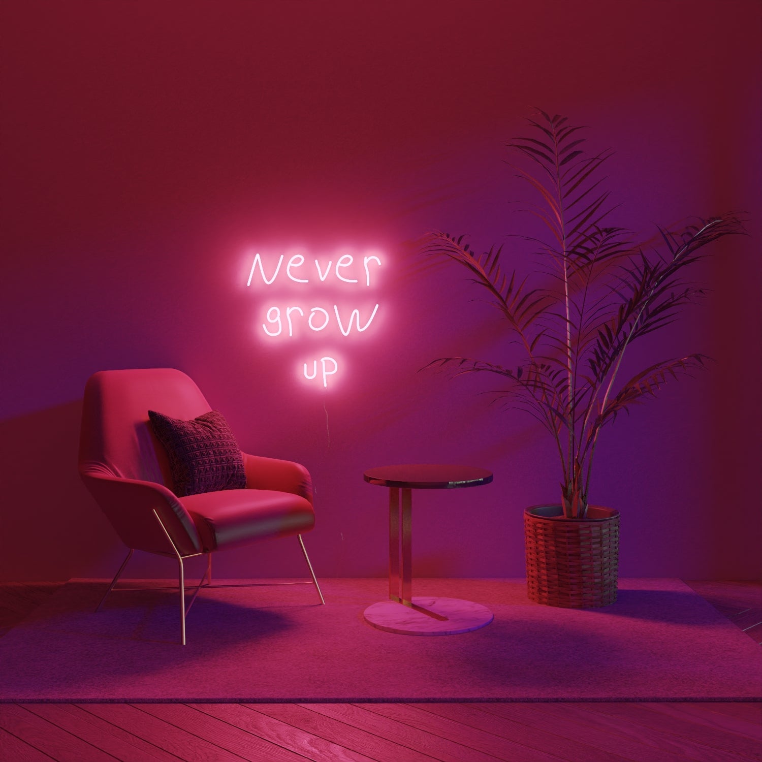 Never grow up - LED neon sign - YELLOWPOP UK