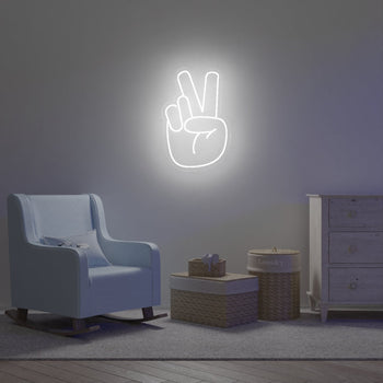 Peace Hand - LED neon sign - YELLOWPOP UK
