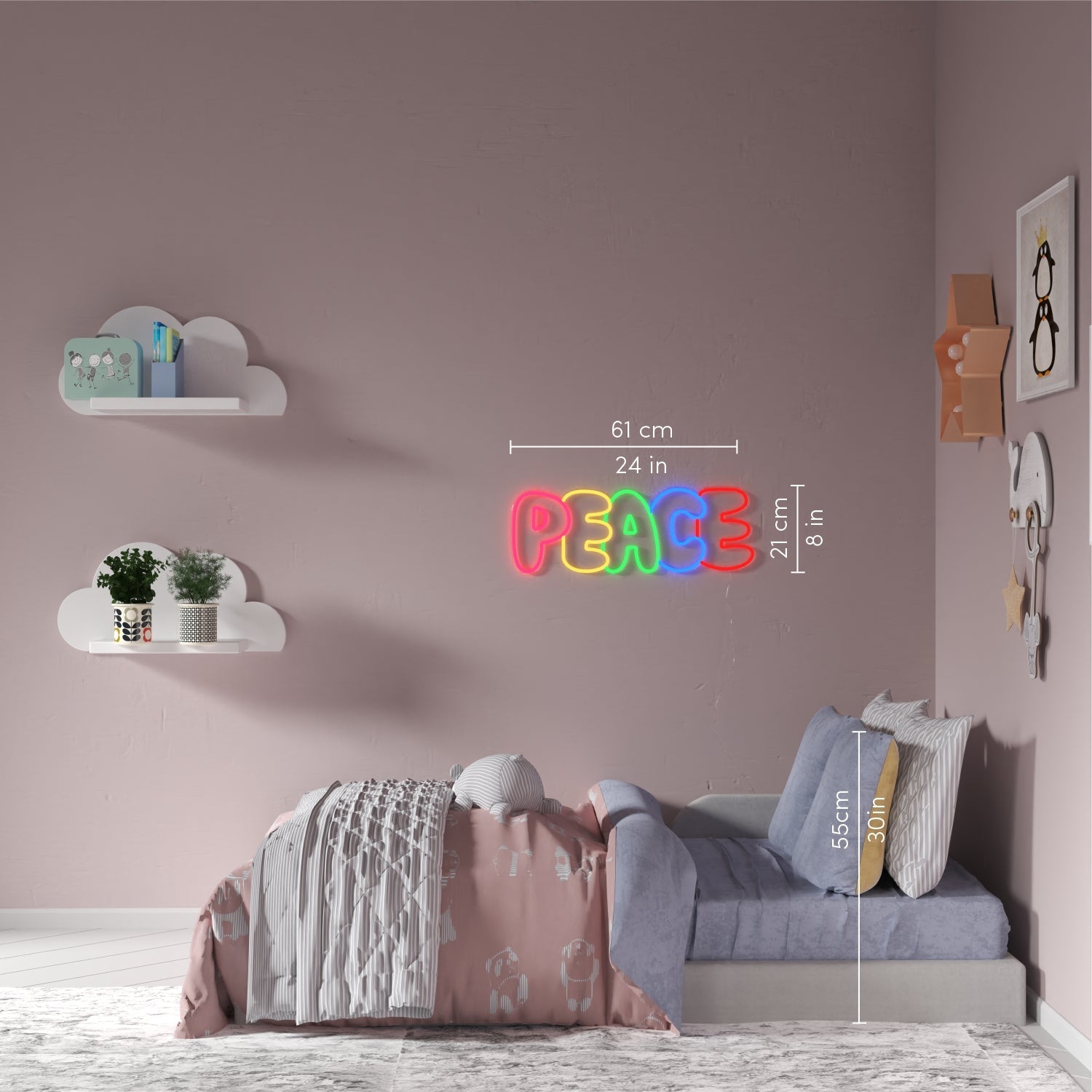 PEACE - LED neon sign - YELLOWPOP UK