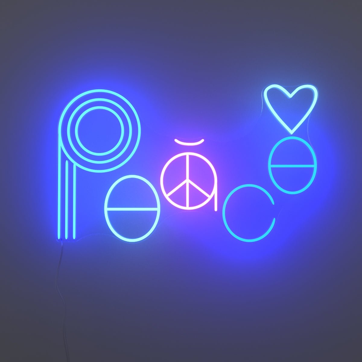 Peace, LED neon sign by Jonathan Adler - YELLOWPOP UK