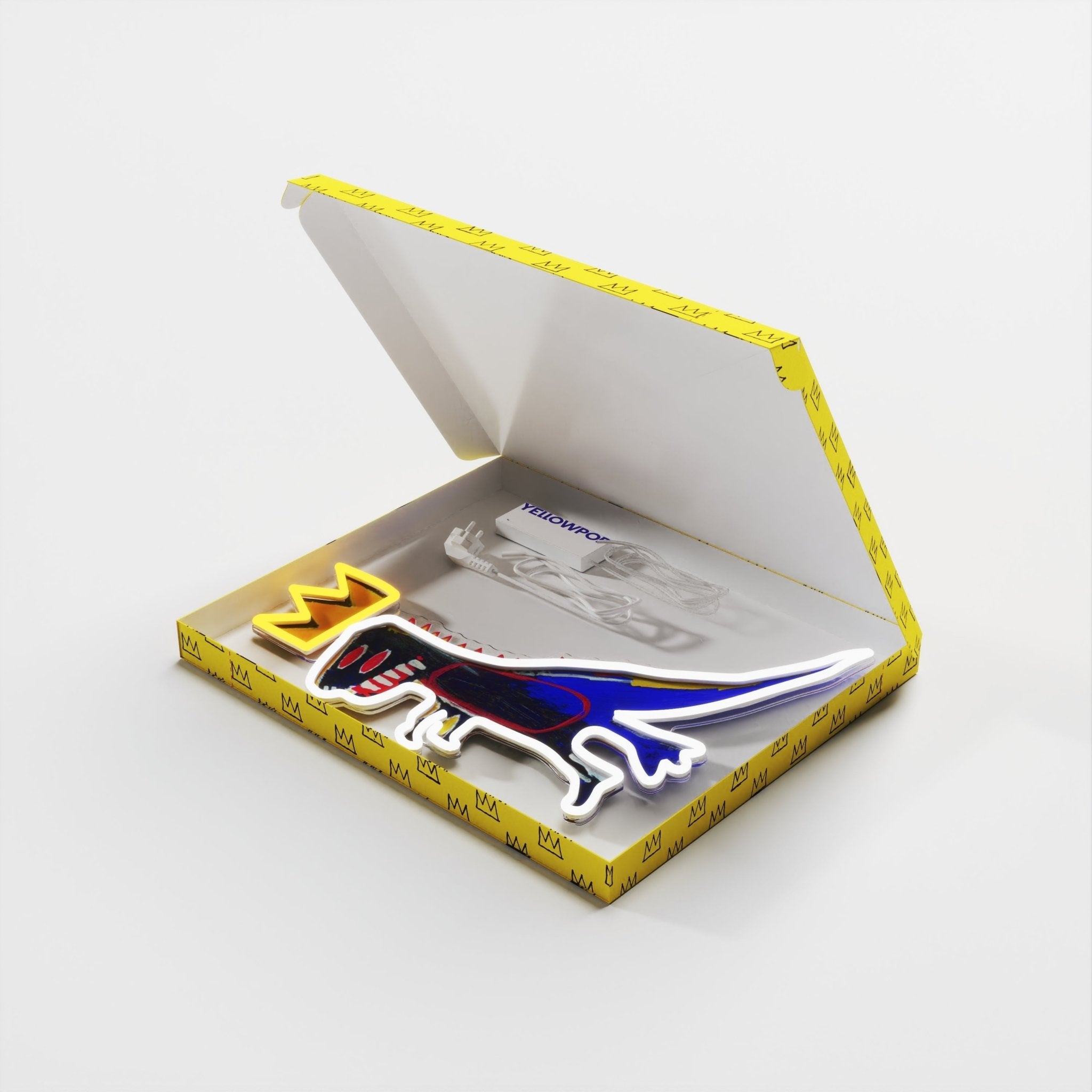 PEZ Dispenser YP x Jean Michel Basquiat, LED neon sign - YELLOWPOP UK