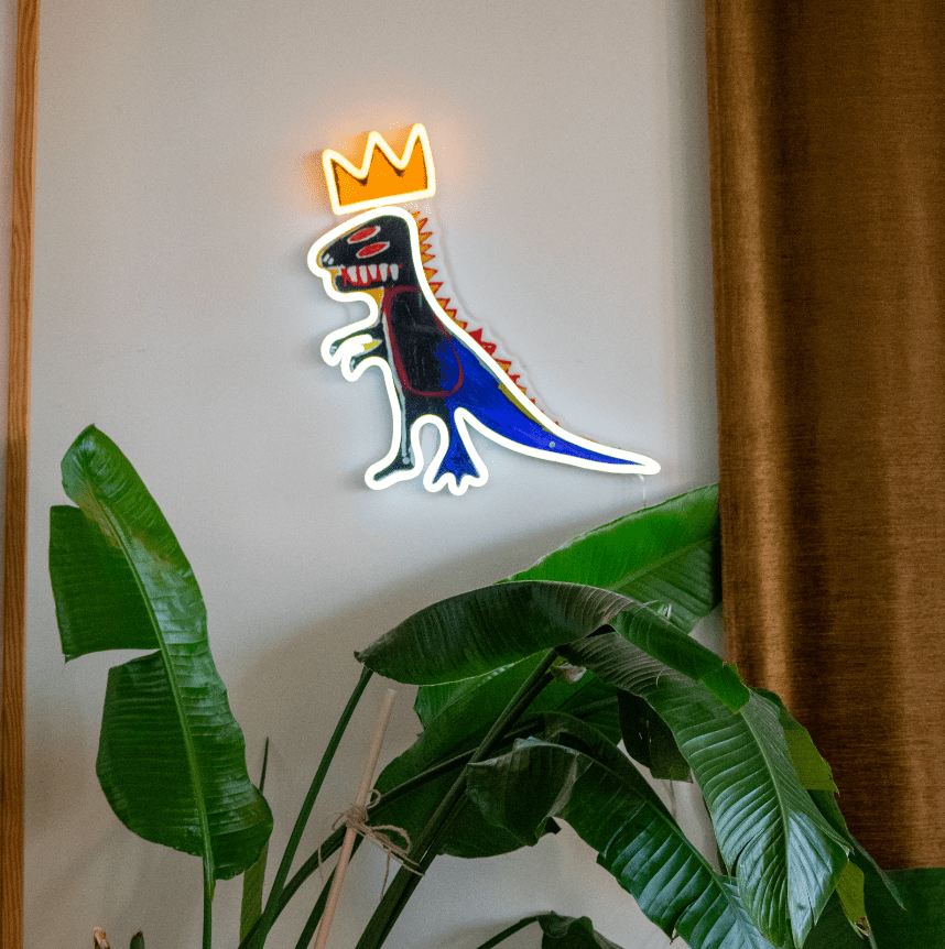 PEZ Dispenser YP x Jean Michel Basquiat, LED neon sign - YELLOWPOP UK