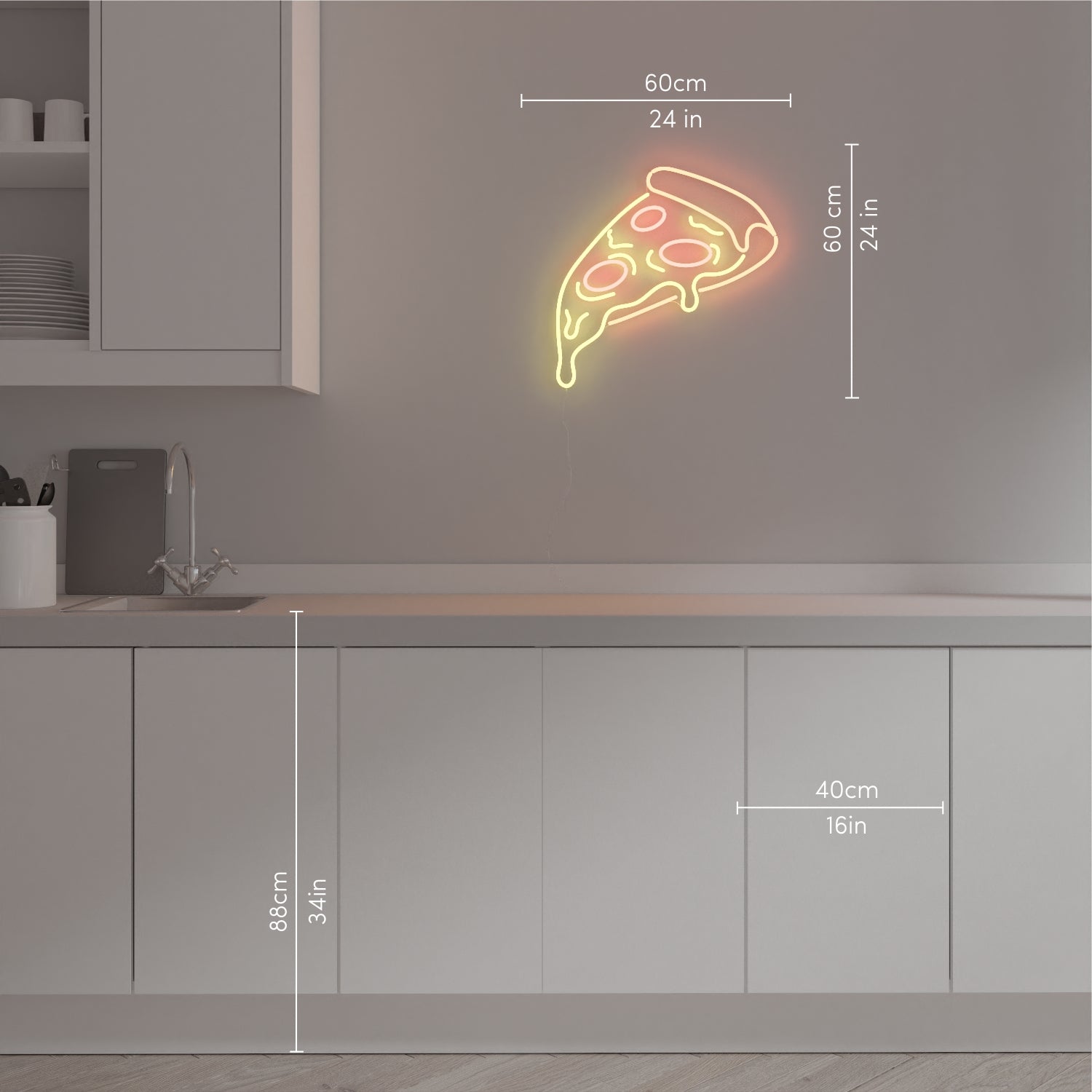 Pizza - LED neon sign - YELLOWPOP UK