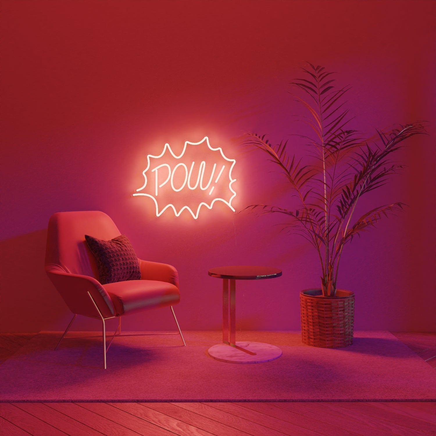 POW - LED neon sign - YELLOWPOP UK