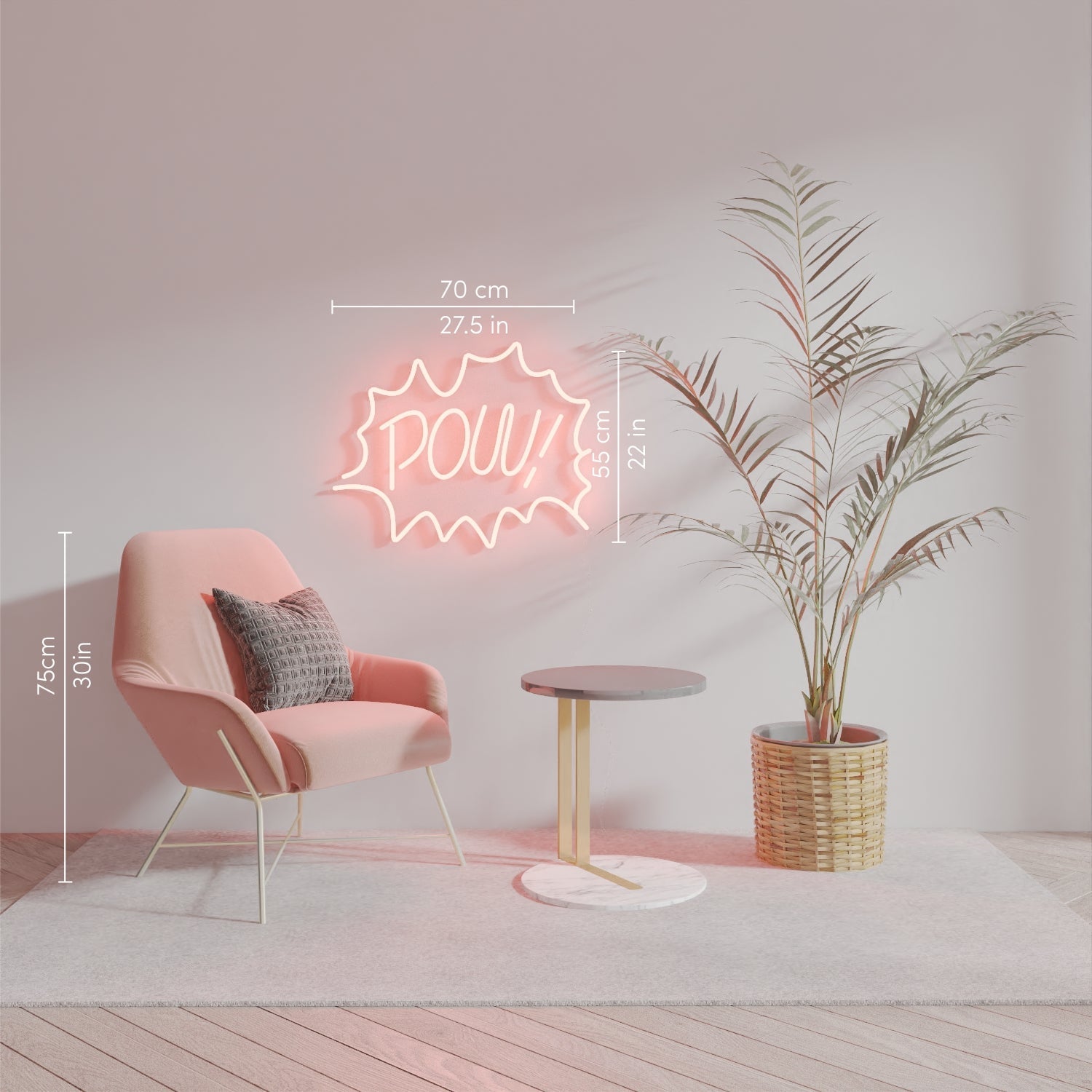 POW - LED neon sign - YELLOWPOP UK