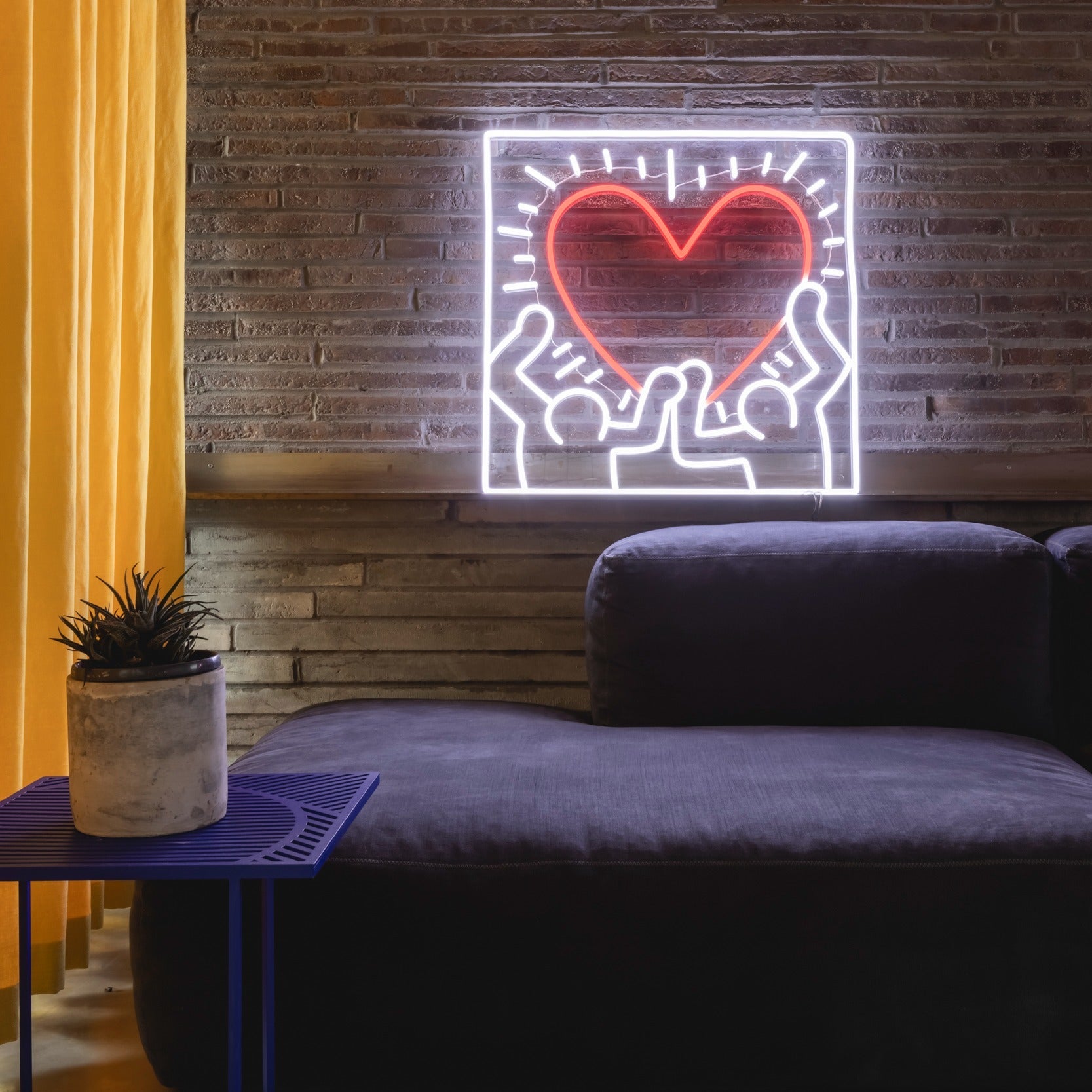 Radiant Heart, YP x Keith Haring, LED neon sign - YELLOWPOP UK