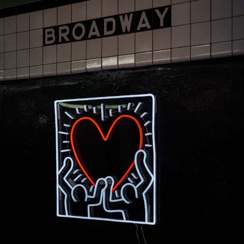 Radiant Heart, YP x Keith Haring, LED neon sign - YELLOWPOP UK