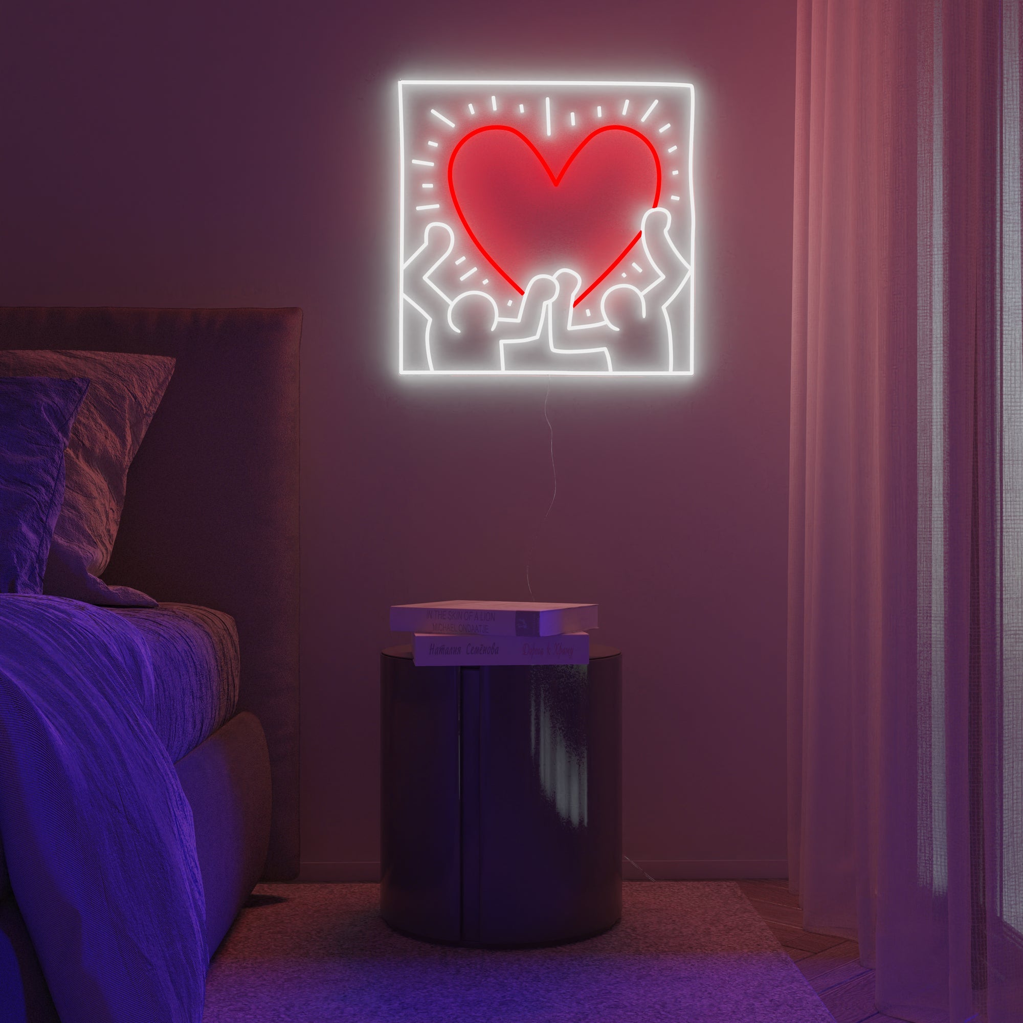 Radiant Heart, YP x Keith Haring, LED neon sign - YELLOWPOP UK