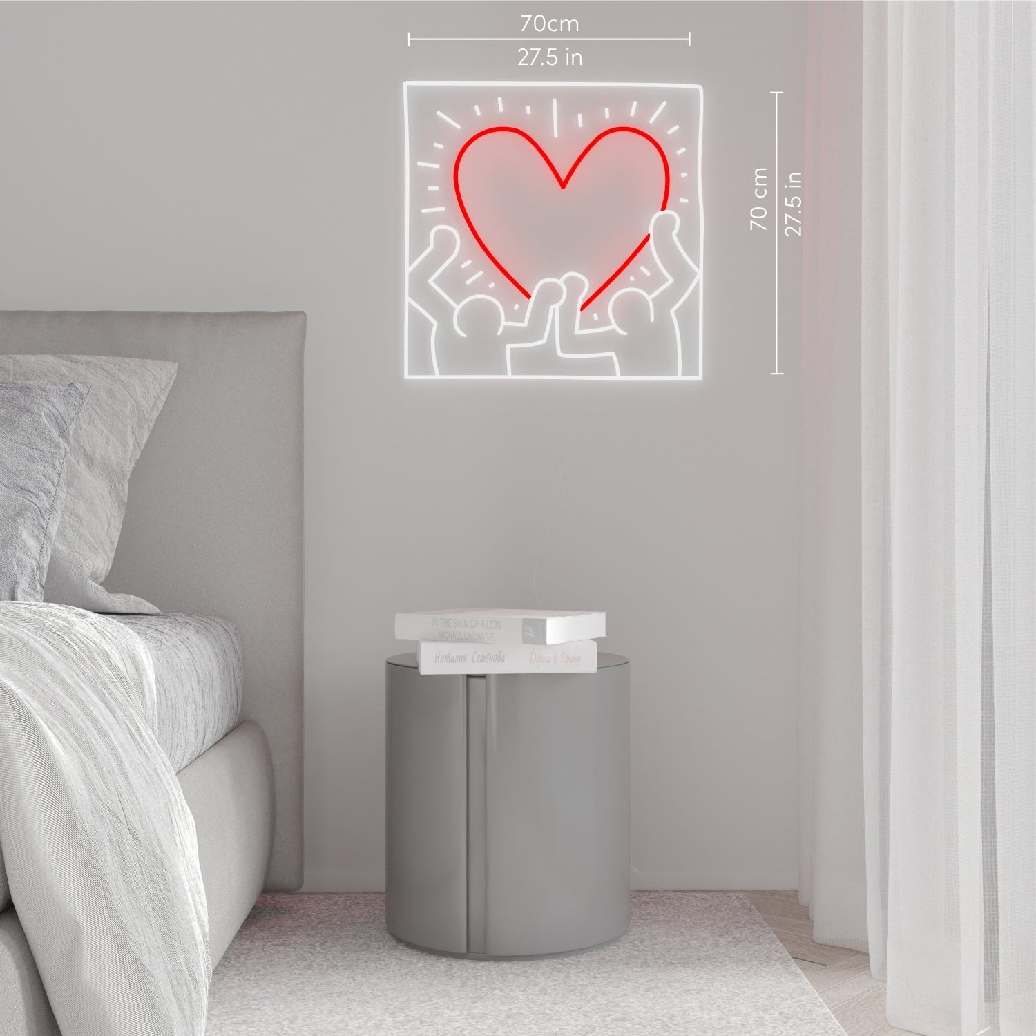 Radiant Heart, YP x Keith Haring, LED neon sign - YELLOWPOP UK