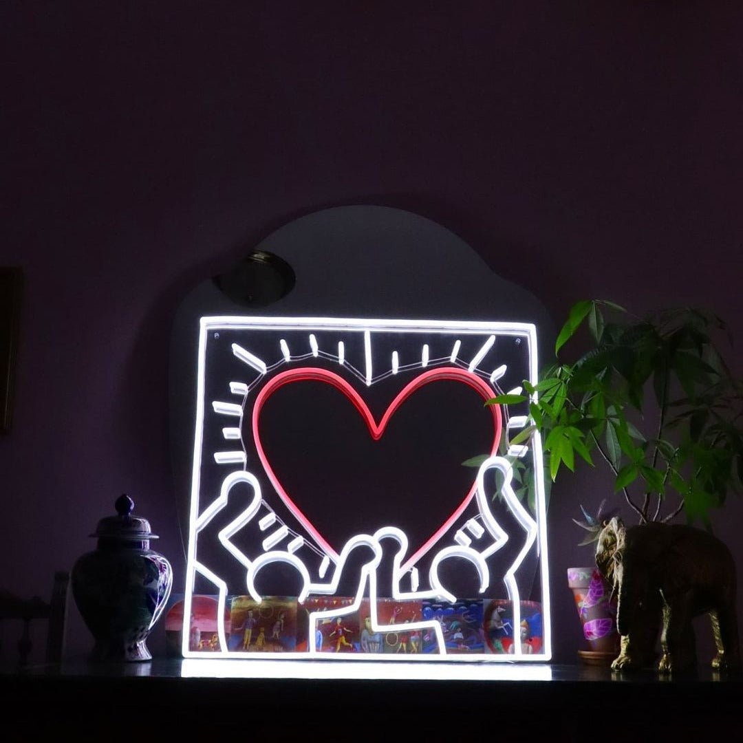 Radiant Heart, YP x Keith Haring, LED neon sign - YELLOWPOP UK